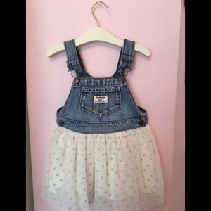 EUC OshKosh toddler girl skirt tutu overall 24M